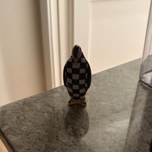 Mackenzie Childs Checkered Penguin Figurine salt shaker will come bubble wrapped
